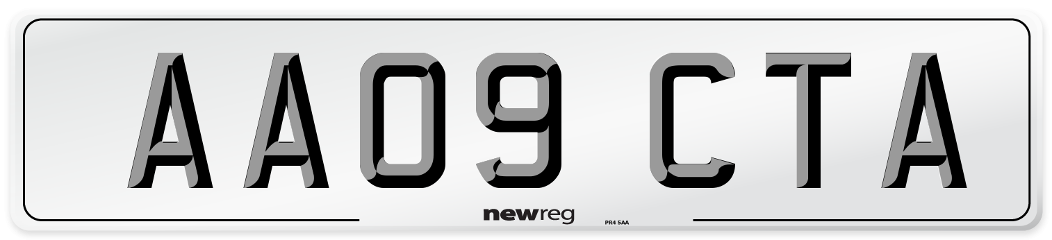 AA09 CTA Number Plate from New Reg